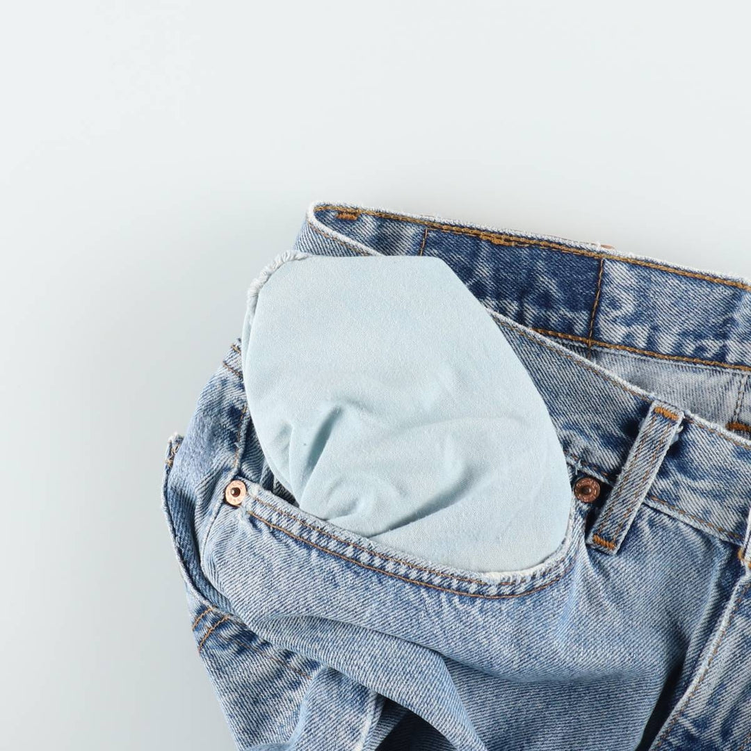 2000'S Levi's 550 Relaxed Fit Denim Shorts, Made in USA, Men's Size W32 (approx.) cotton blue type Vintage Second Hand