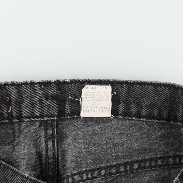 90'S Levi's 550 Relaxed Fit Jaws Orange Tab Black Denim Shorts, Made in USA, Men's W32 (approx.) cotton black type Vintage Second Hand