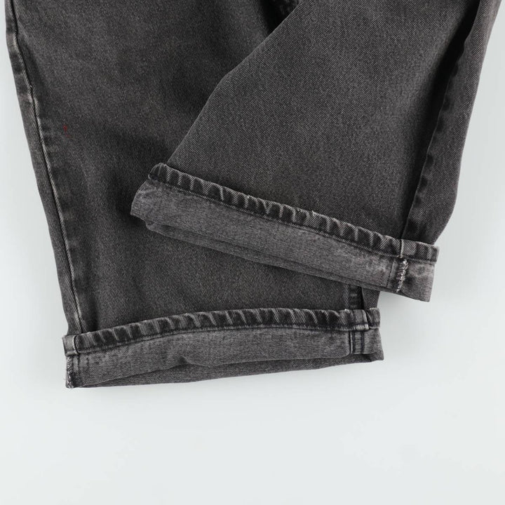 90'S Levi's 550 Relaxed Fit Jaws Orange Tab Black Denim Shorts, Made in USA, Men's W32 (approx.) cotton black type Vintage Second Hand
