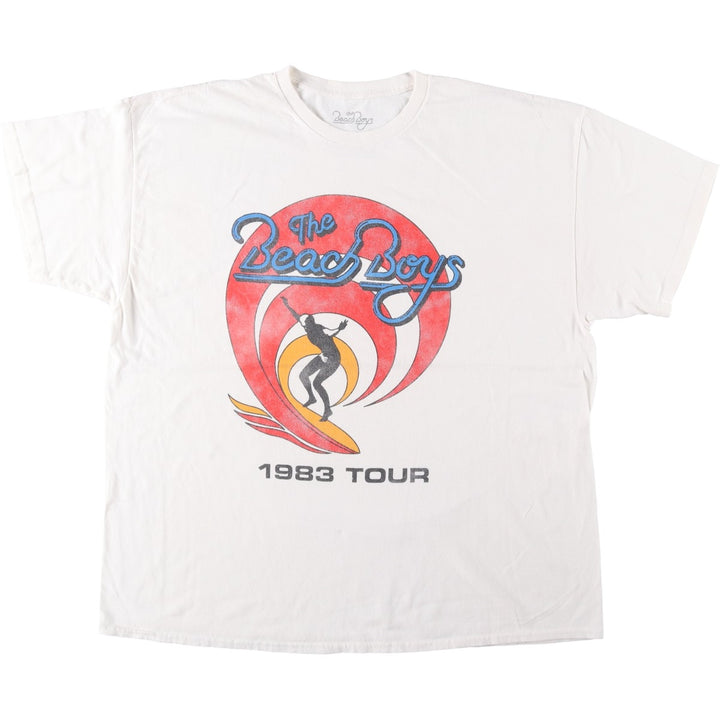 THE BEACH BOYS Band T-shirt, Men's Size XL (approx.) cotton pale white type Vintage Second Hand