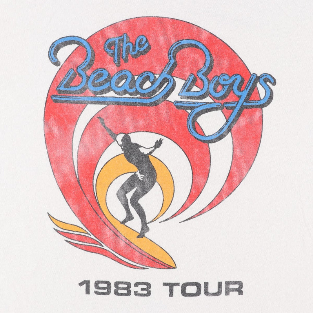 THE BEACH BOYS Band T-shirt, Men's Size XL (approx.) cotton pale white type Vintage Second Hand