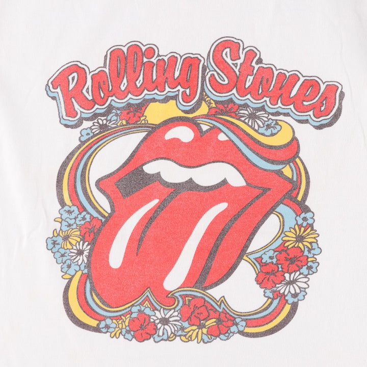 The Rolling Stones Band T-shirt, Men's M size cotton white type Vintage Second Hand