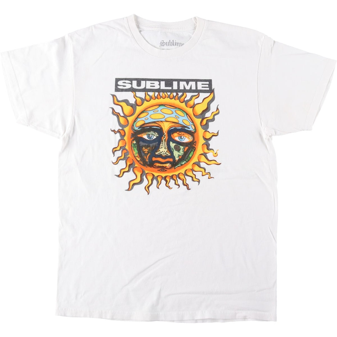 SUBLIME Band T-shirt, Men's L size cotton white type Vintage Second Hand