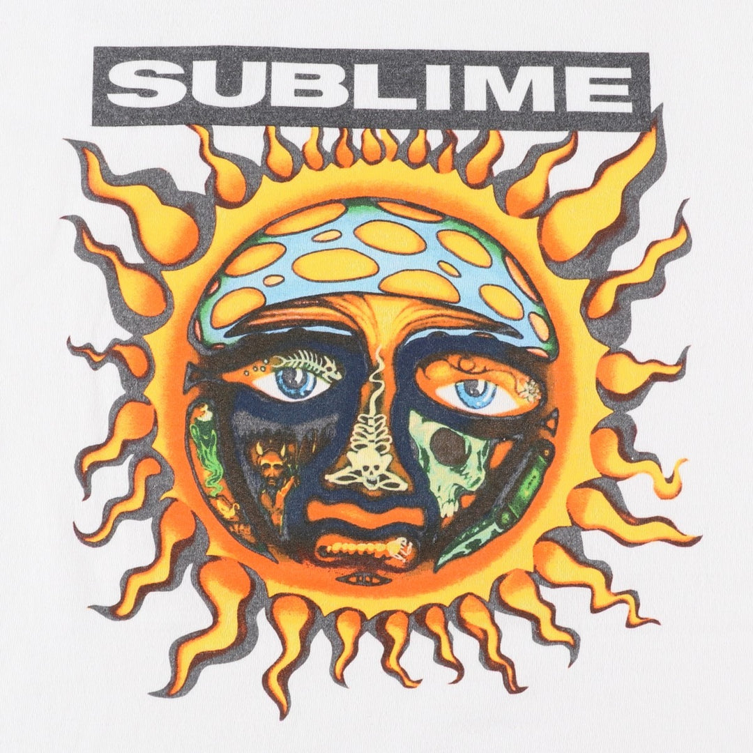 SUBLIME Band T-shirt, Men's L size cotton white type Vintage Second Hand