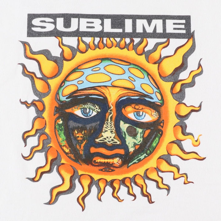 SUBLIME Band T-shirt, Men's L size cotton white type Vintage Second Hand