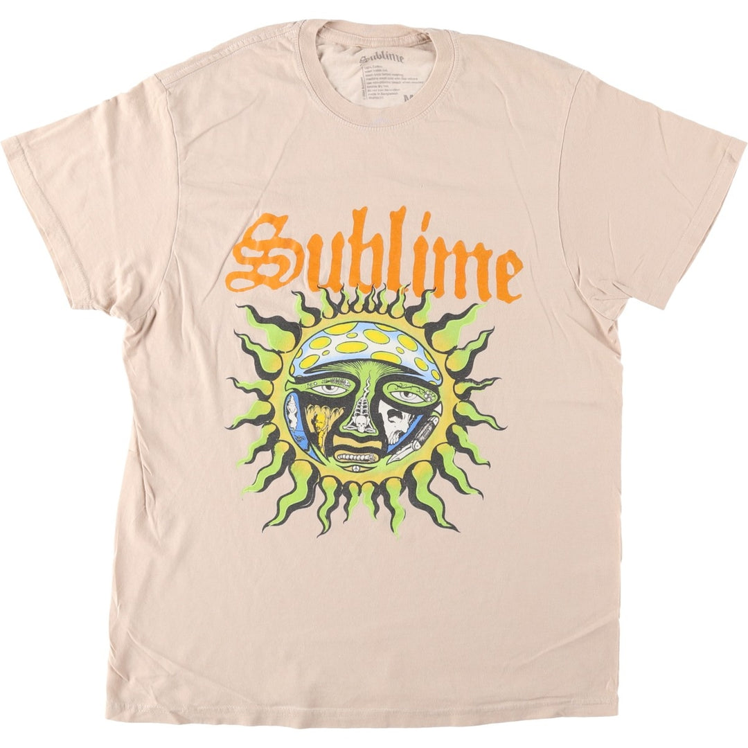 SUBLIME Band T-shirt, Men's M size cotton Beige type Vintage Second Hand