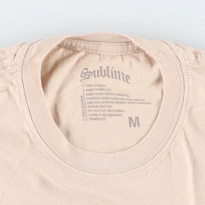 SUBLIME Band T-shirt, Men's M size cotton Beige type Vintage Second Hand