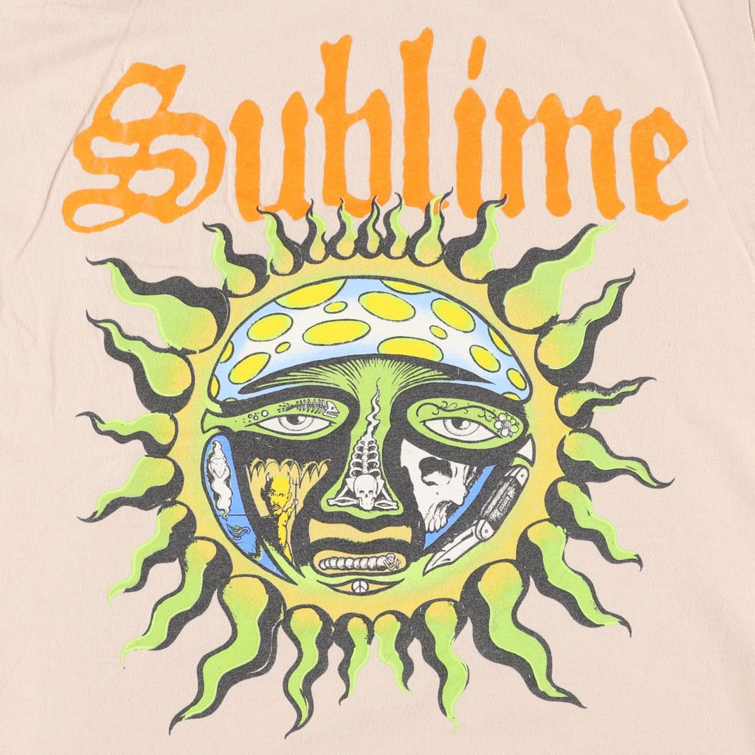 SUBLIME Band T-shirt, Men's M size cotton Beige type Vintage Second Hand