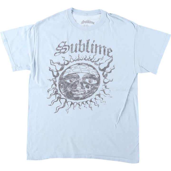 SUBLIME Band T-shirt, Men's M size cotton Blue type light blue Vintage Second Hand