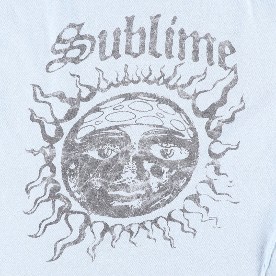 SUBLIME Band T-shirt, Men's M size cotton Blue type light blue Vintage Second Hand