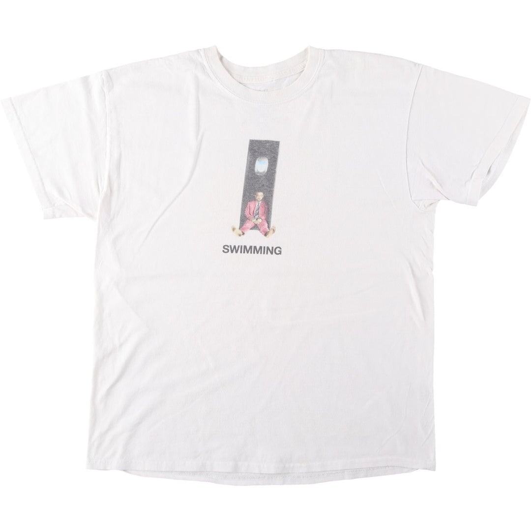MAC MILLER Wrap T-Shirt, Men's Size L (approx.) cotton white type Vintage Second Hand
