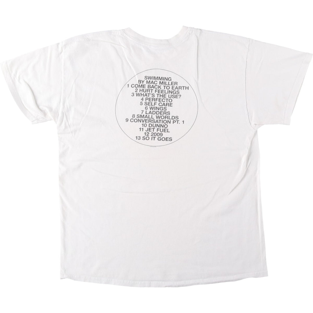 MAC MILLER Wrap T-Shirt, Men's Size L (approx.) cotton white type Vintage Second Hand