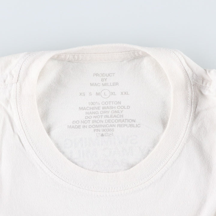 MAC MILLER Wrap T-Shirt, Men's Size L (approx.) cotton white type Vintage Second Hand