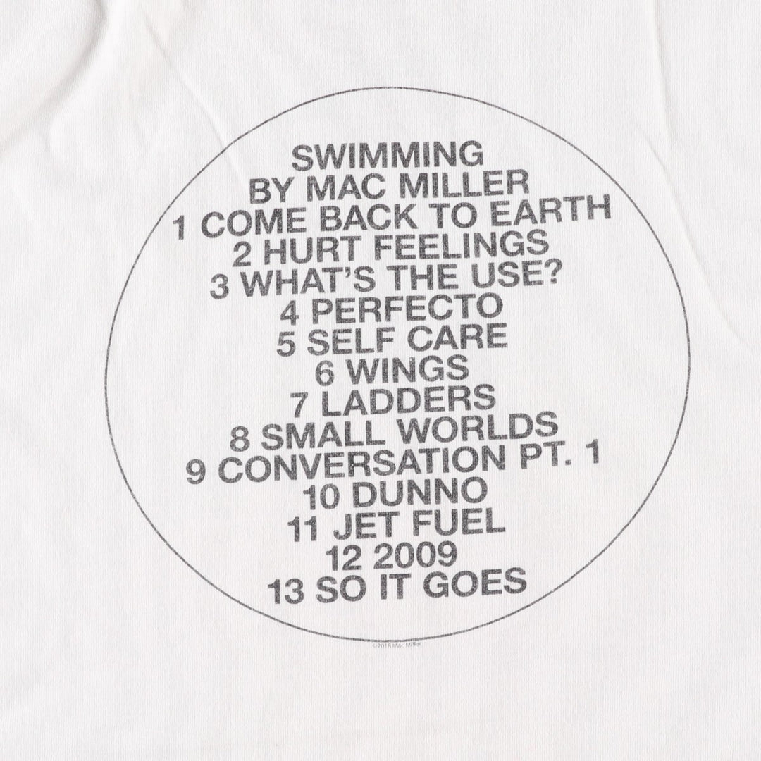 MAC MILLER Wrap T-Shirt, Men's Size L (approx.) cotton white type Vintage Second Hand