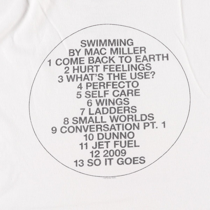 MAC MILLER Wrap T-Shirt, Men's Size L (approx.) cotton white type Vintage Second Hand