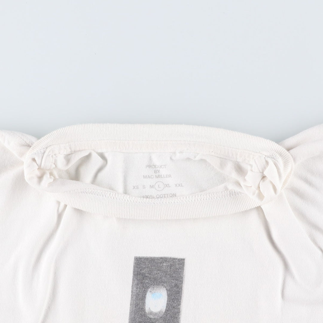 MAC MILLER Wrap T-Shirt, Men's Size L (approx.) cotton white type Vintage Second Hand