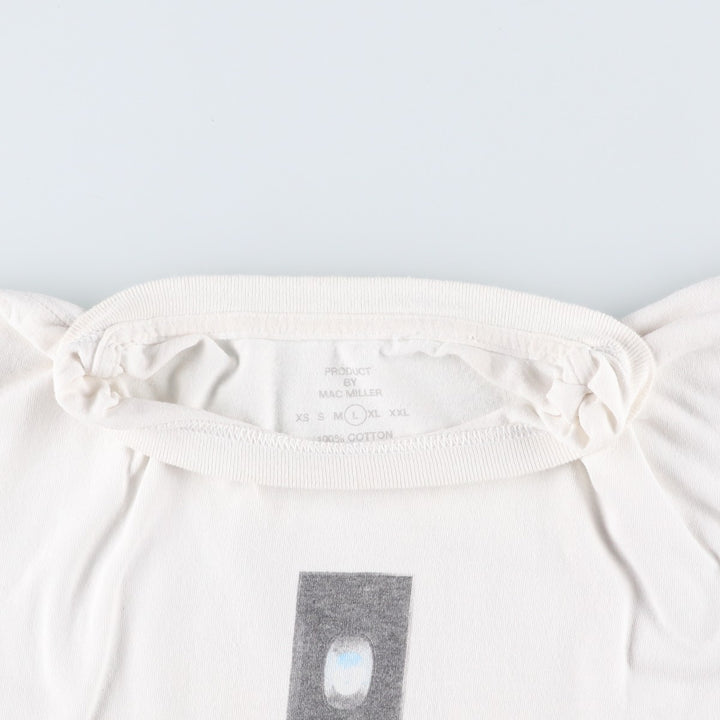 MAC MILLER Wrap T-Shirt, Men's Size L (approx.) cotton white type Vintage Second Hand