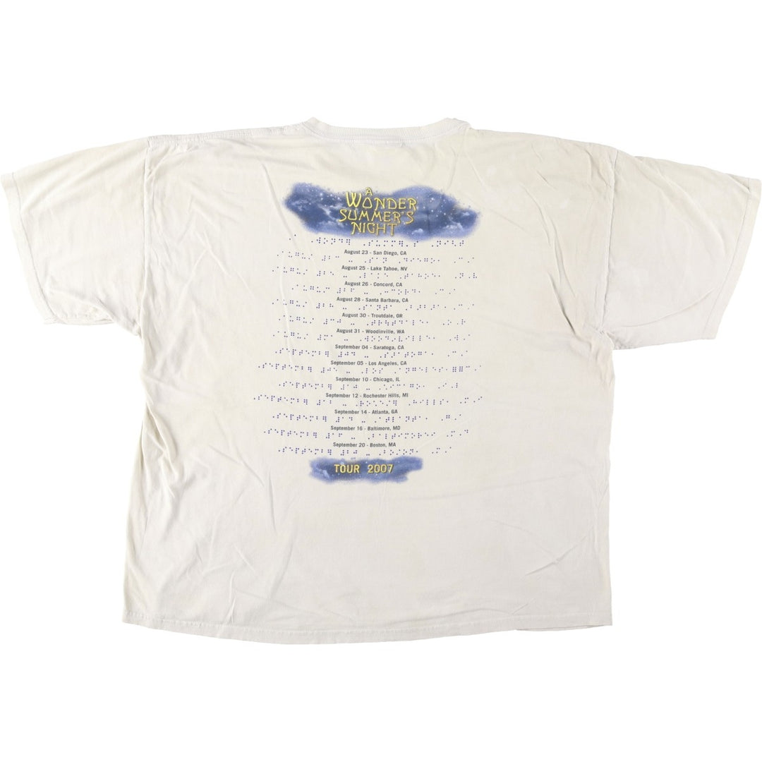 Gildan Stevie Wonder Band T-shirt, Men's XXL equivalent. cotton Khaki type beige Vintage Second Hand
