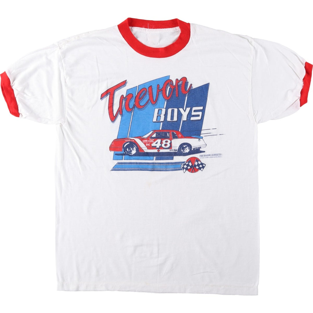 ~90'S Ringer T-shirt, Men's Size L (approx.), Vintage unclear white type Vintage Second Hand