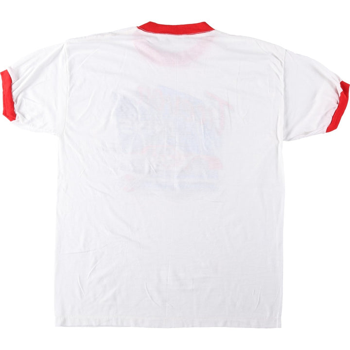 ~90'S Ringer T-shirt, Men's Size L (approx.), Vintage unclear white type Vintage Second Hand