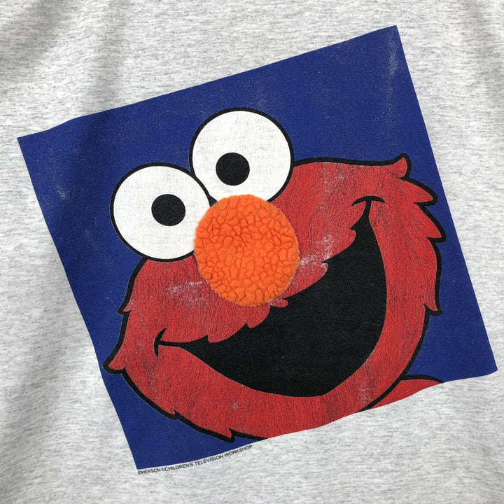 Sesame Street Elmo Ringer T-Shirt, Men's XXL equivalent, Vintage unclear gray type Vintage Second Hand