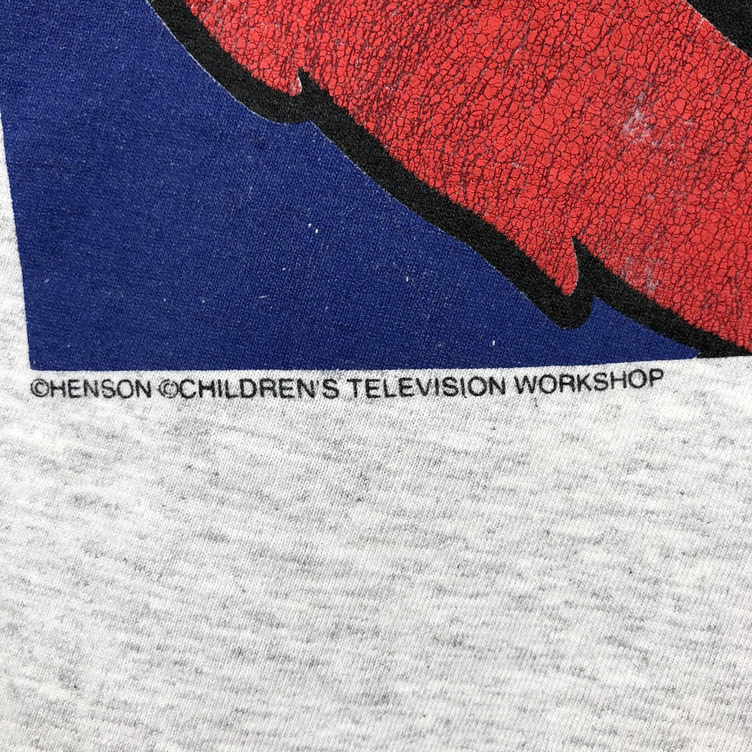 Sesame Street Elmo Ringer T-Shirt, Men's XXL equivalent, Vintage unclear gray type Vintage Second Hand