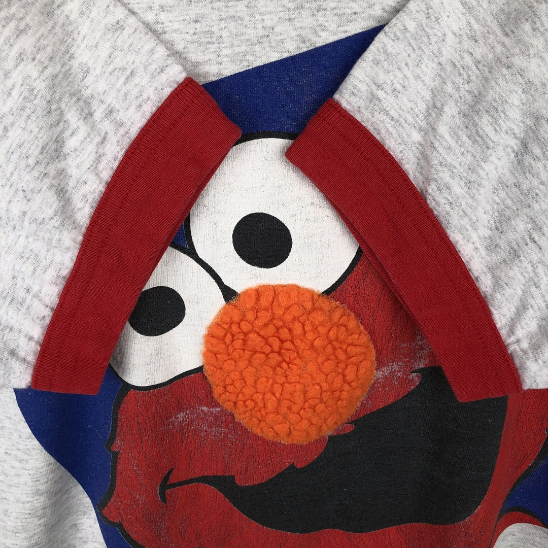 Sesame Street Elmo Ringer T-Shirt, Men's XXL equivalent, Vintage unclear gray type Vintage Second Hand