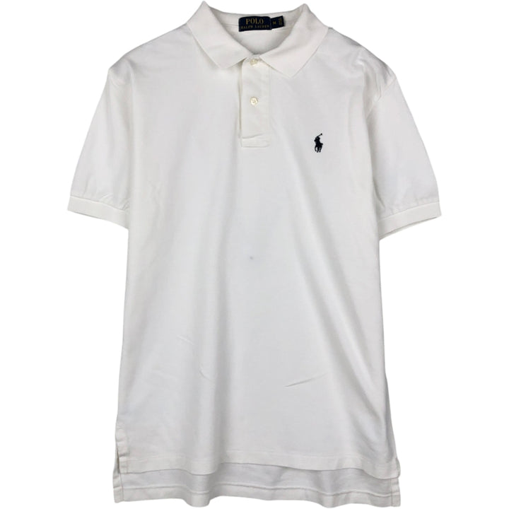 Ralph Lauren POLO RALPH LAUREN Short-Sleeve Polo Shirt, Size M (Men's equivalent to size M) unclear white type Vintage Second Hand