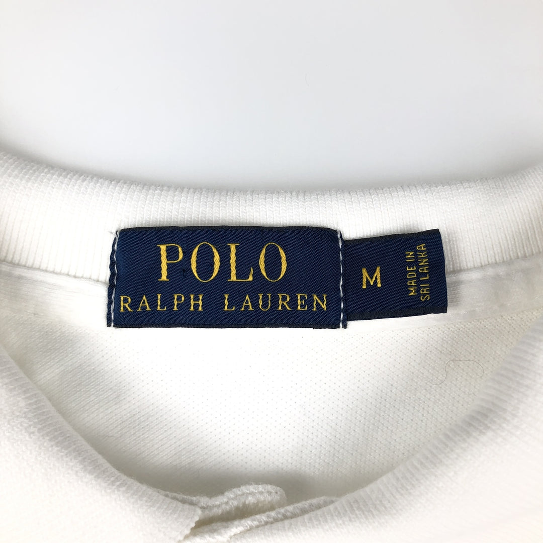 Ralph Lauren POLO RALPH LAUREN Short-Sleeve Polo Shirt, Size M (Men's equivalent to size M) unclear white type Vintage Second Hand
