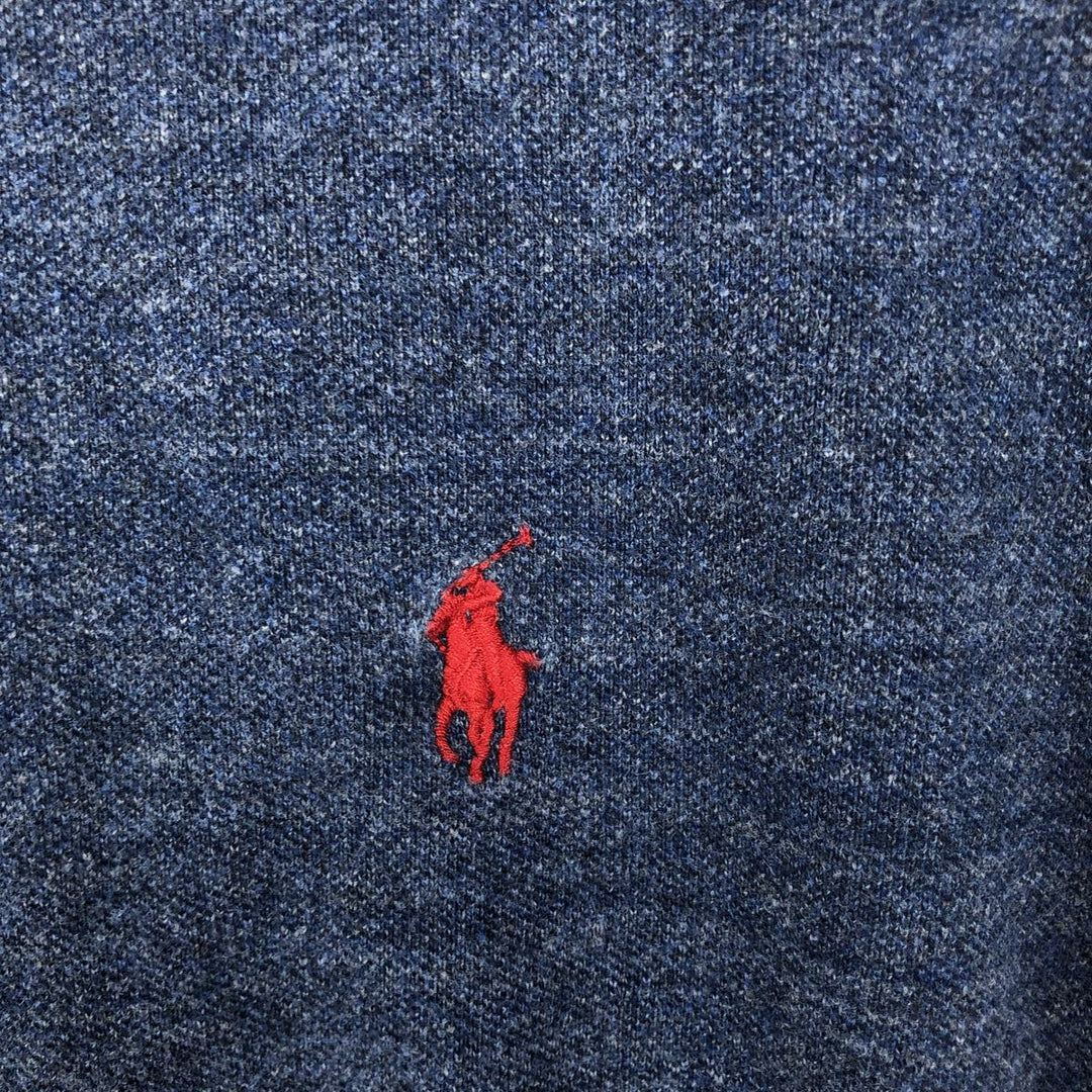 Ralph Lauren POLO RALPH LAUREN CLASSIC FIT short sleeve polo shirt, men's size M cotton navy blue type Vintage Second Hand