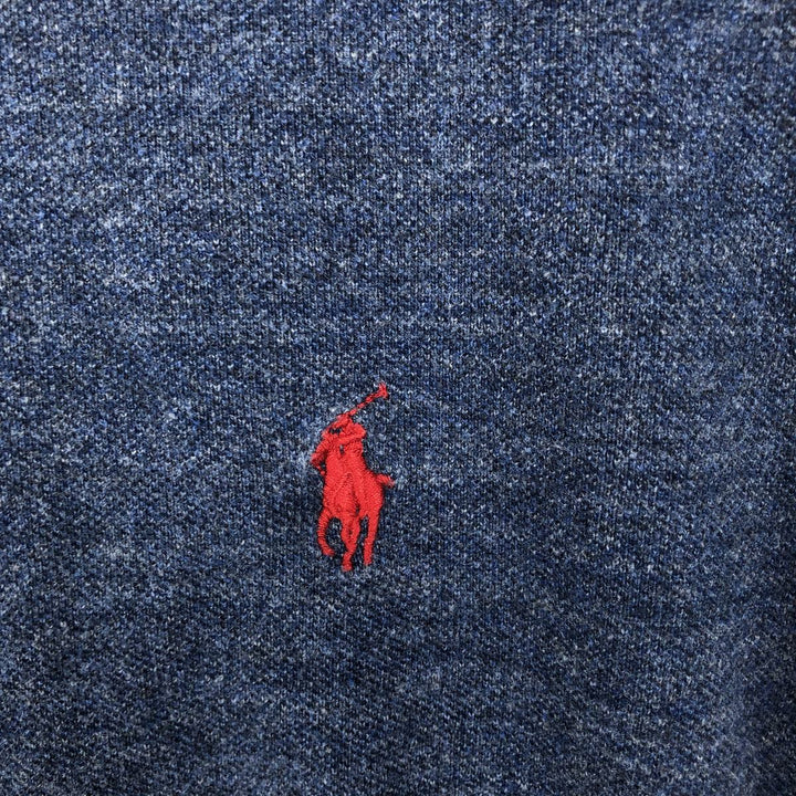 Ralph Lauren POLO RALPH LAUREN CLASSIC FIT short sleeve polo shirt, men's size M cotton navy blue type Vintage Second Hand