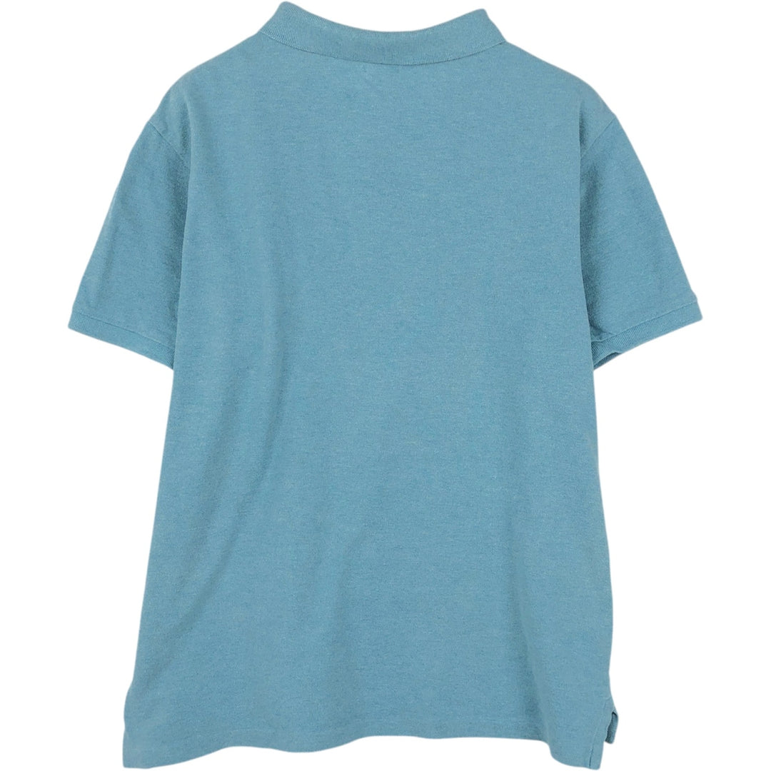 Ralph Lauren POLO RALPH LAUREN CUSTOM SLIM FIT short sleeve polo shirt, men's size L cotton Blue type light blue Vintage Second Hand