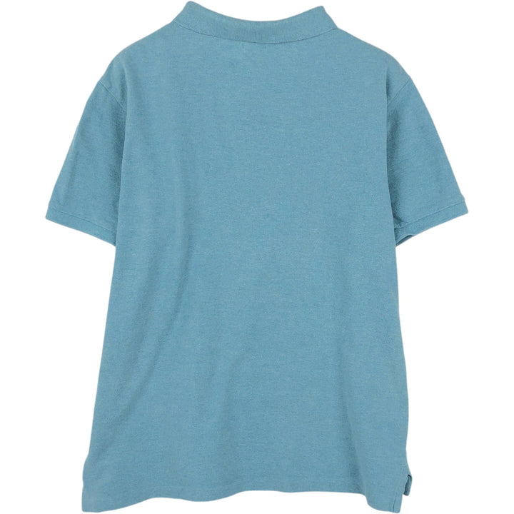 Ralph Lauren POLO RALPH LAUREN CUSTOM SLIM FIT short sleeve polo shirt, men's size L cotton Blue type light blue Vintage Second Hand