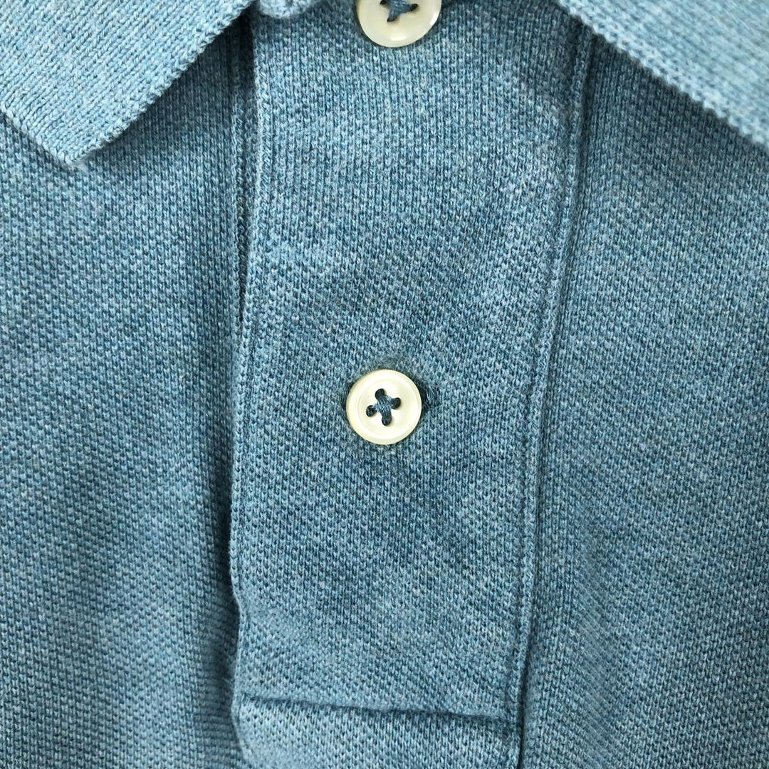Ralph Lauren POLO RALPH LAUREN CUSTOM SLIM FIT short sleeve polo shirt, men's size L cotton Blue type light blue Vintage Second Hand