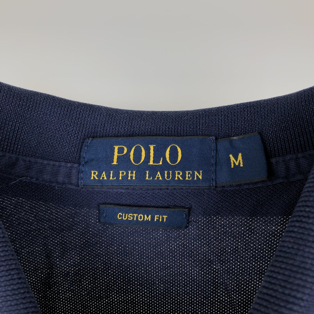 Ralph Lauren POLO RALPH LAUREN CUSTOM FIT short sleeve polo shirt men's M equivalent unclear navy blue type Vintage Second Hand