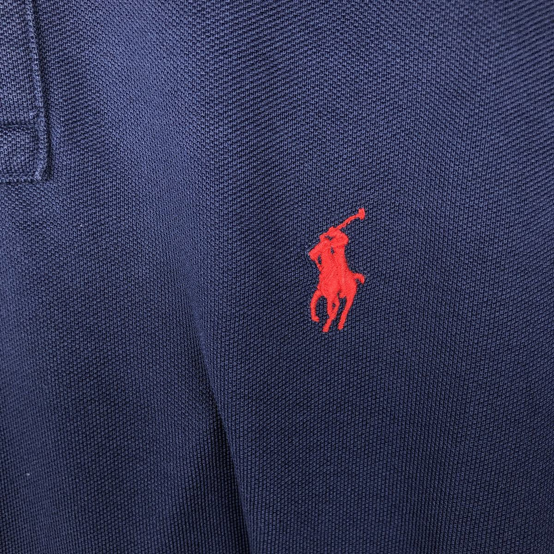 Ralph Lauren POLO RALPH LAUREN CUSTOM FIT short sleeve polo shirt men's M equivalent unclear navy blue type Vintage Second Hand
