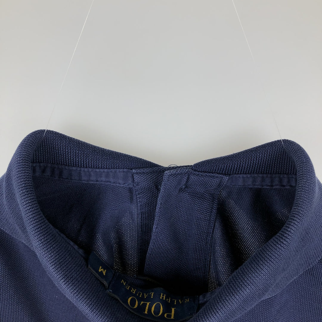 Ralph Lauren POLO RALPH LAUREN CUSTOM FIT short sleeve polo shirt men's M equivalent unclear navy blue type Vintage Second Hand