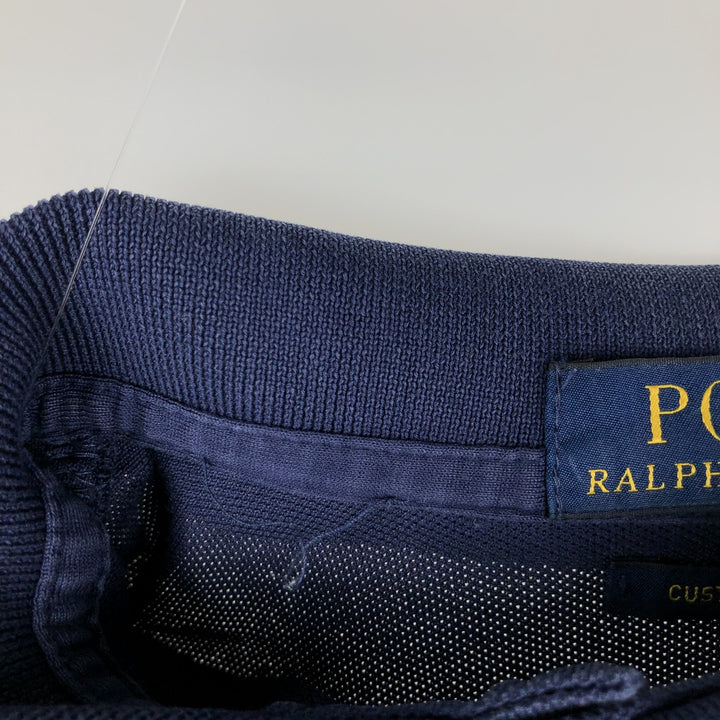 Ralph Lauren POLO RALPH LAUREN CUSTOM FIT short sleeve polo shirt men's M equivalent unclear navy blue type Vintage Second Hand