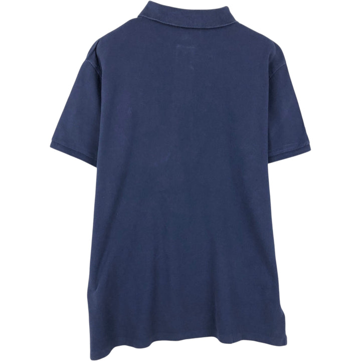 Ralph Lauren POLO RALPH LAUREN CUSTOM SLIM FIT short sleeve polo shirt men's XL equivalent cotton navy blue type Vintage Second Hand