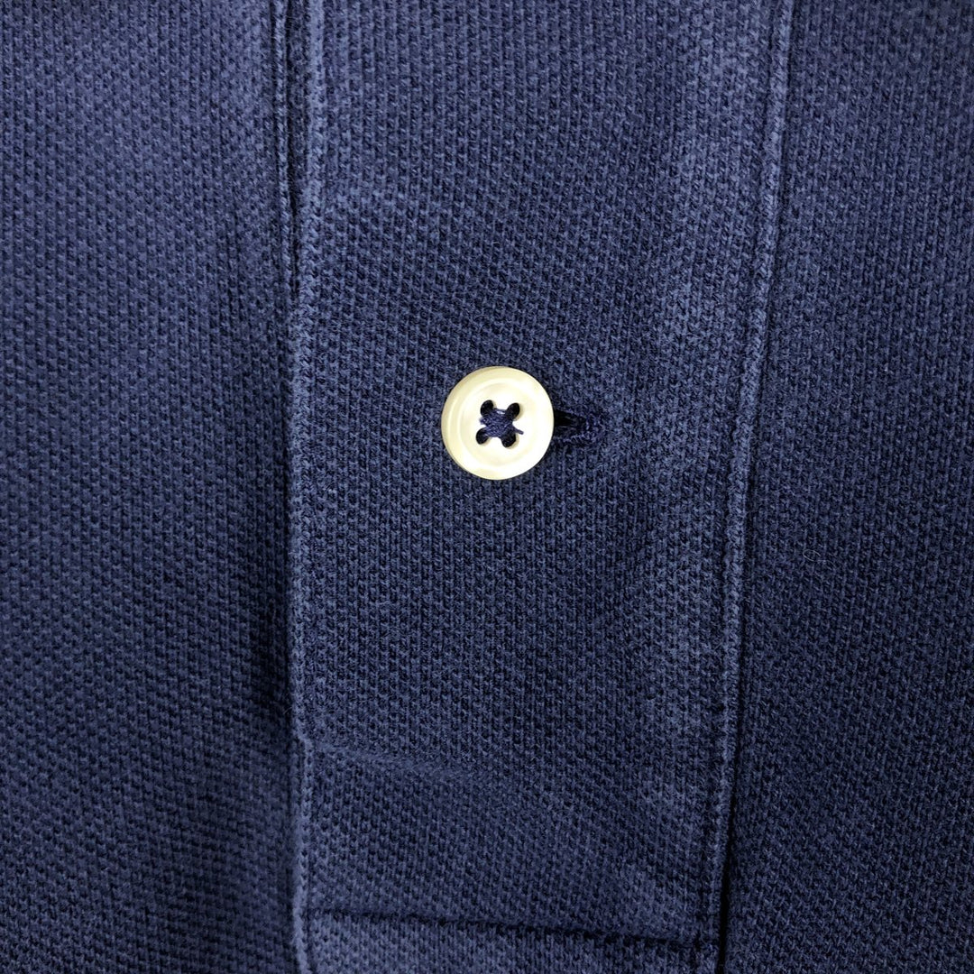 Ralph Lauren POLO RALPH LAUREN CUSTOM SLIM FIT short sleeve polo shirt men's XL equivalent cotton navy blue type Vintage Second Hand
