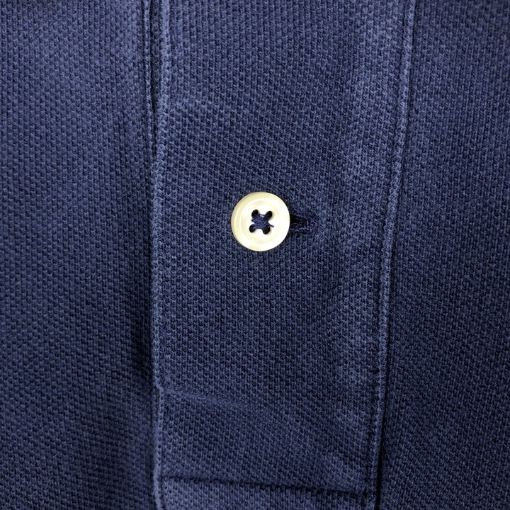 Ralph Lauren POLO RALPH LAUREN CUSTOM SLIM FIT short sleeve polo shirt men's XL equivalent cotton navy blue type Vintage Second Hand