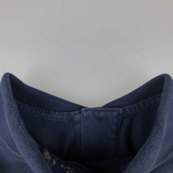 Ralph Lauren POLO RALPH LAUREN CUSTOM SLIM FIT short sleeve polo shirt men's XL equivalent cotton navy blue type Vintage Second Hand