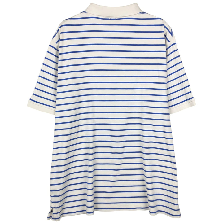 Ralph Lauren POLO RALPH LAUREN CLASSIC FIT short sleeve striped polo shirt men's XL equivalent cotton Blue type light blue Vintage Second Hand