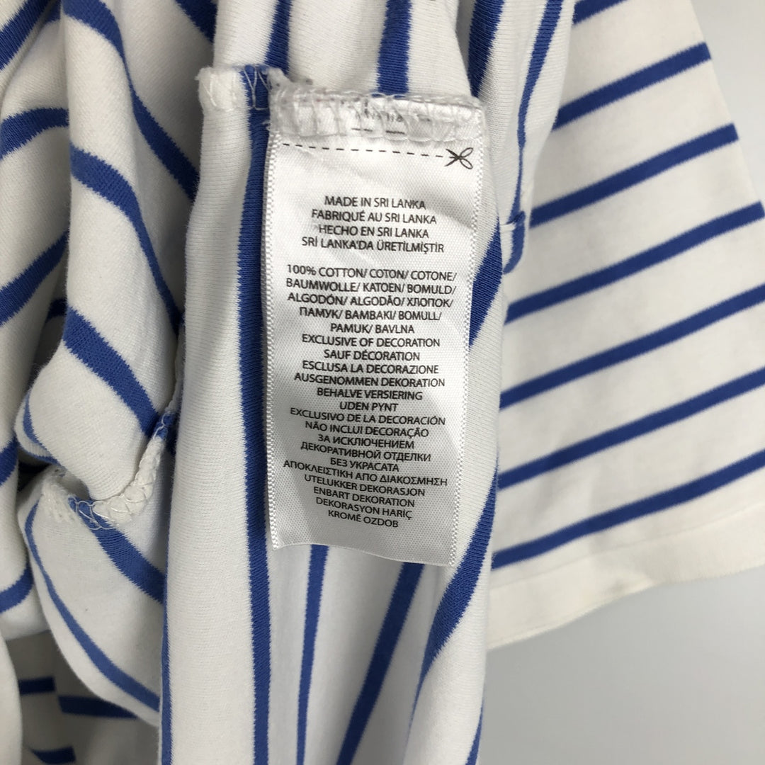 Ralph Lauren POLO RALPH LAUREN CLASSIC FIT short sleeve striped polo shirt men's XL equivalent cotton Blue type light blue Vintage Second Hand