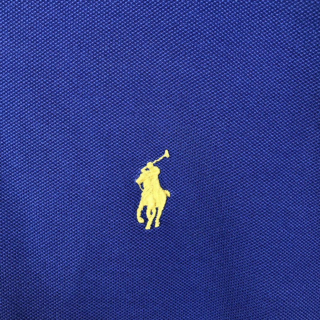 Ralph Lauren POLO RALPH LAUREN CUSTOM FIT short sleeve polo shirt men's M equivalent Pima Cotton blue type Vintage Second Hand