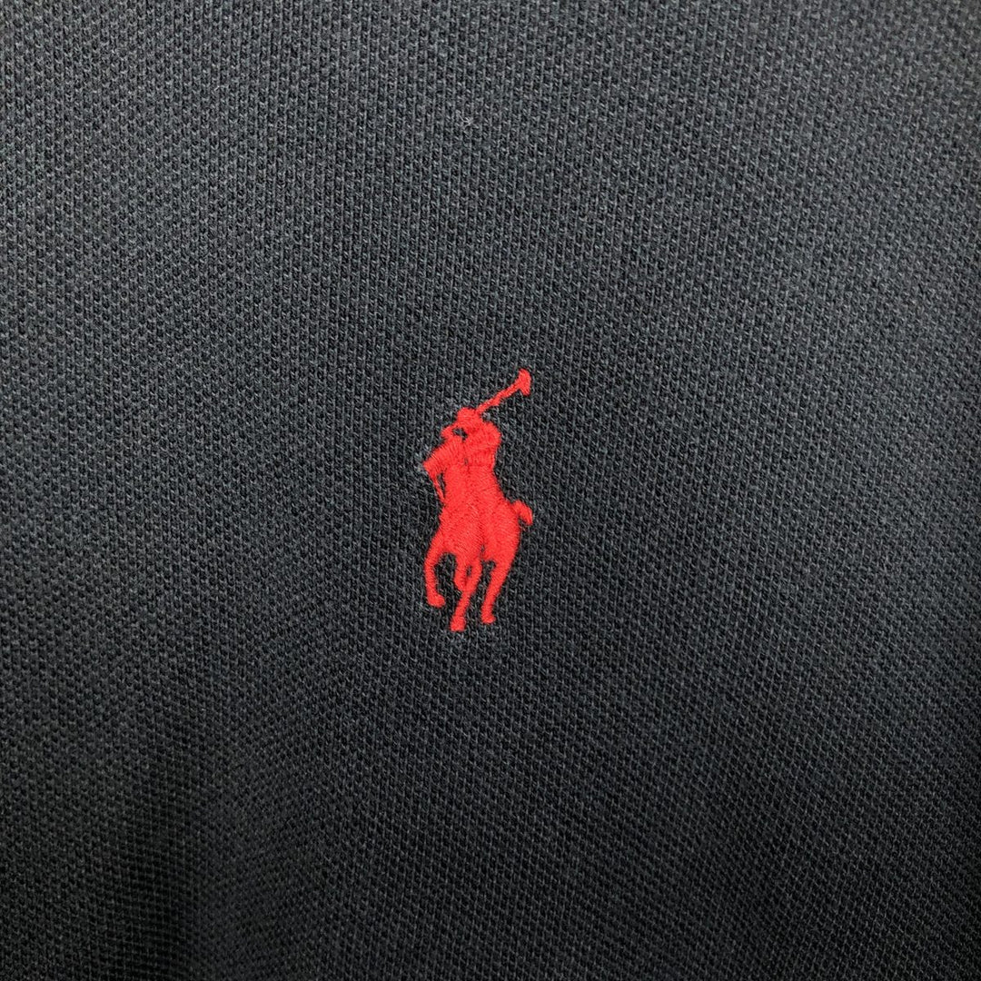 Ralph Lauren POLO RALPH LAUREN CUSTOM FIT short sleeve polo shirt men's size L cotton black type Vintage Second Hand