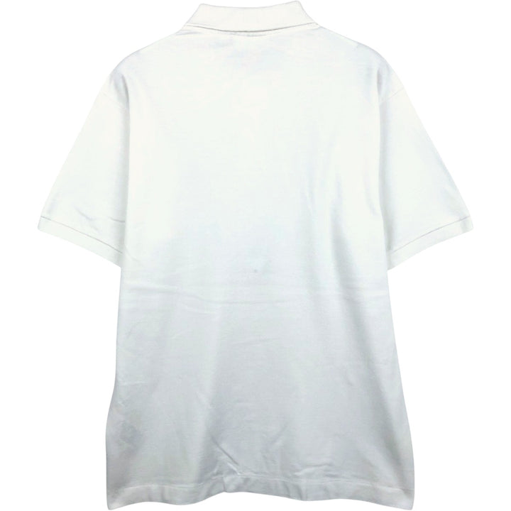 Lacoste Classic Fit short sleeve polo shirt, men's size L cotton white type Vintage Second Hand