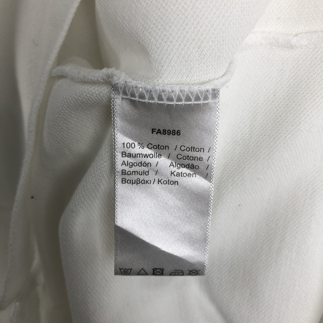 Lacoste Classic Fit short sleeve polo shirt, men's size L cotton white type Vintage Second Hand