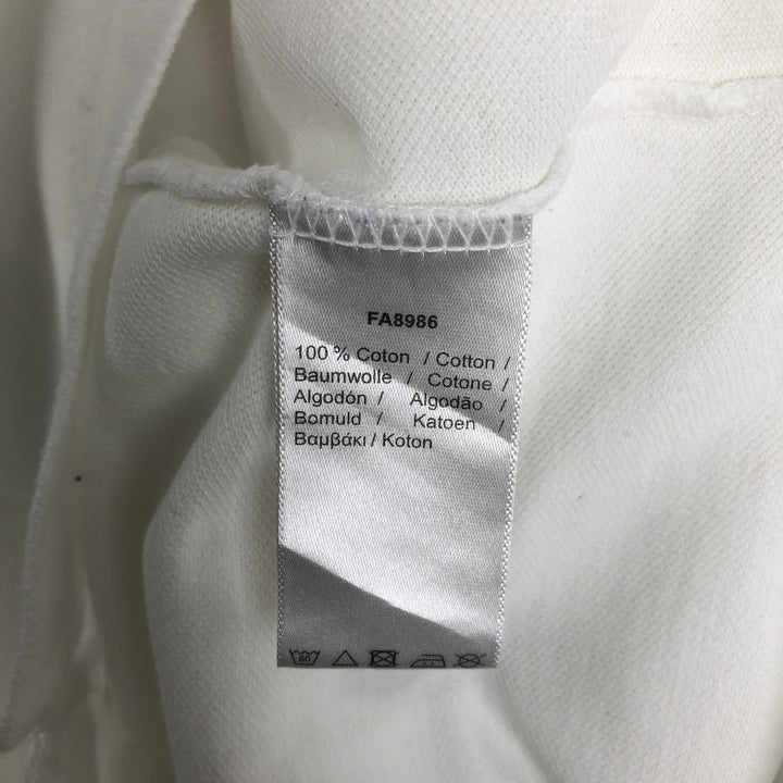 Lacoste Classic Fit short sleeve polo shirt, men's size L cotton white type Vintage Second Hand