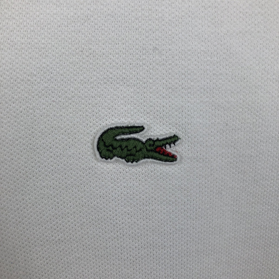 Lacoste Classic Fit short sleeve polo shirt, men's size L cotton white type Vintage Second Hand